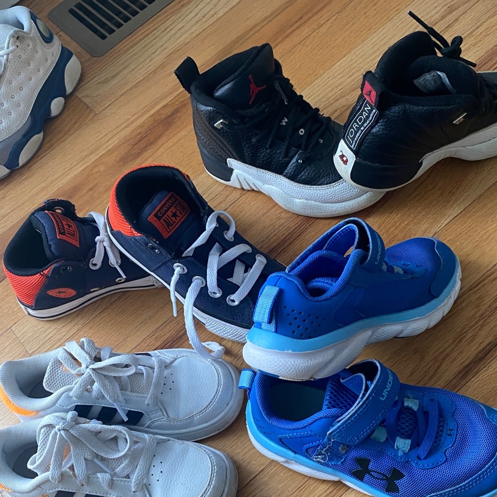 Jordan Black and White Kids Sneakers
